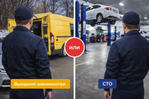 Выездной шиномонтаж или СТО — что быстрее